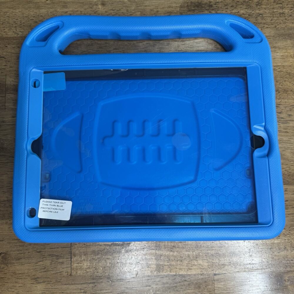 Blue Rugged Shockproof Tablet Case Silicone Gel Rubber‎ Stand Handle